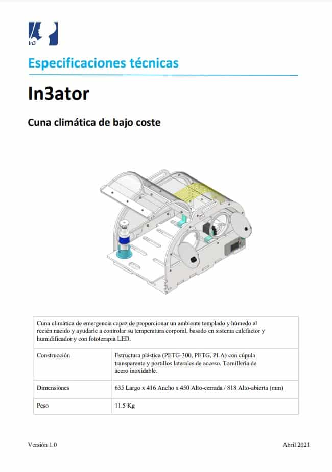 Especificaciones técnicas 
