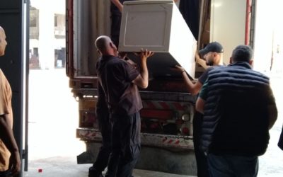 LLEGADA DEL CONTENEDOR AL LÍBANO