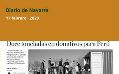 12 TONELADAS EN DONATIVOS PARA PERÚ  (17-2-2020)